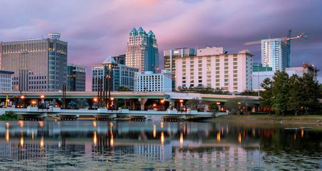 Orlando city scape in the evening