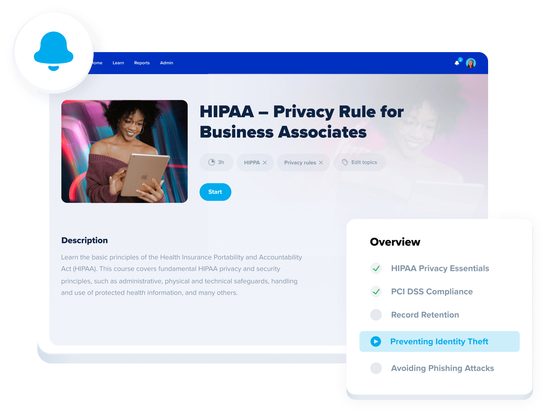HIPPA courses for compliance training healthcare staff