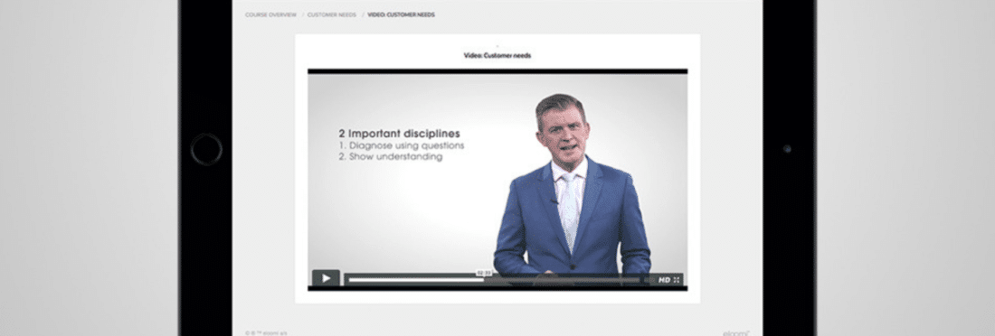 Onboarding program on an iPad