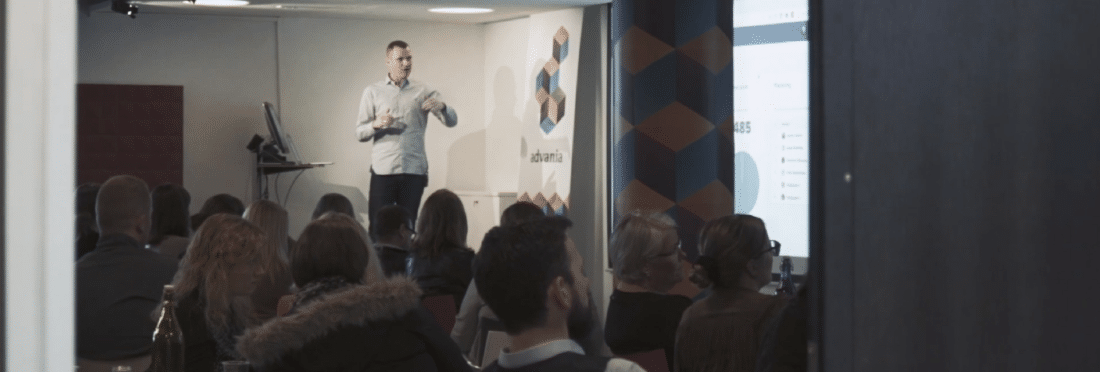 eloomi speaking in Iceland about People Performance with Advania