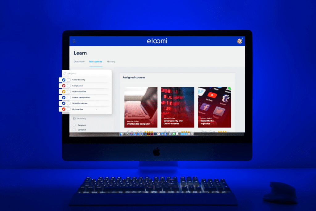 eloomi course desktop view