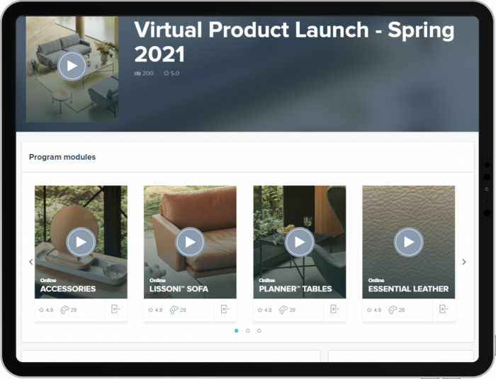 Company virtual product launch example