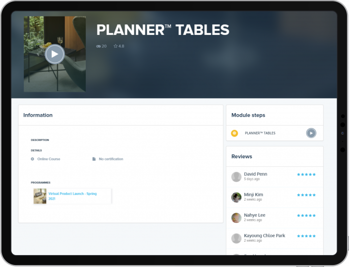 Virtual product launch software module
